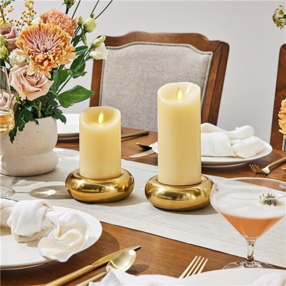 New Flameless LED Battery Operated Ivory Pillar Candle, Flickering - Picture 2 of 7